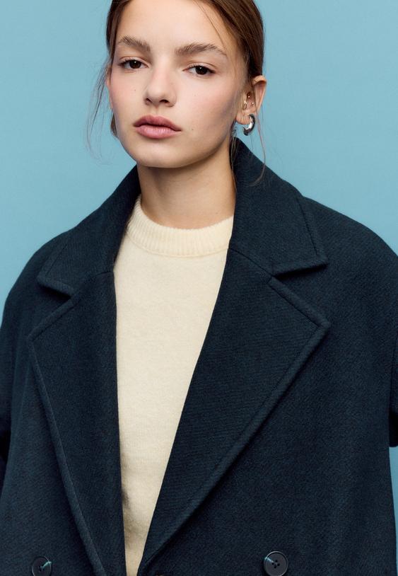 abrigo largo oversize tacto suave