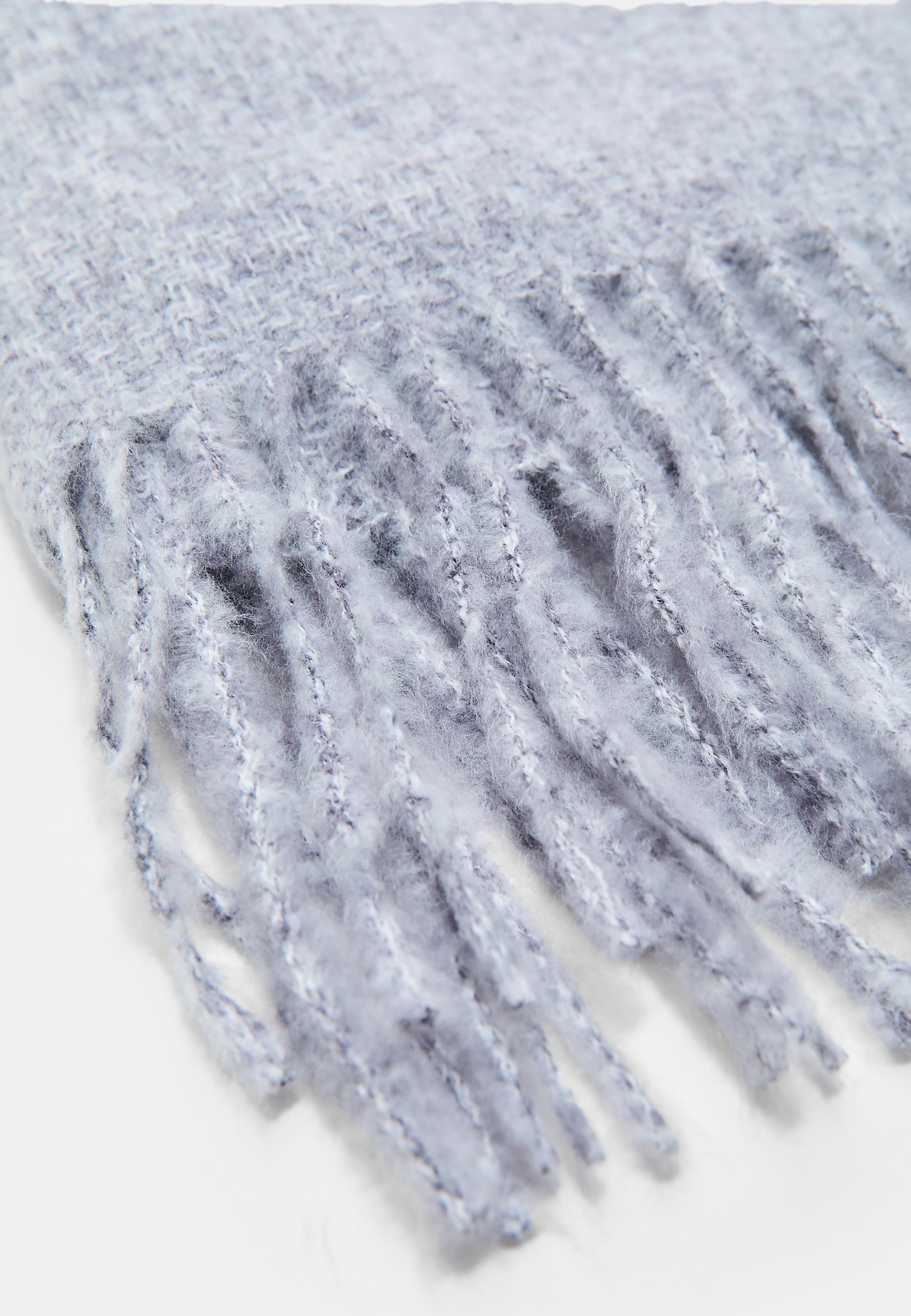 Brushed thread scarf — Grey melange
