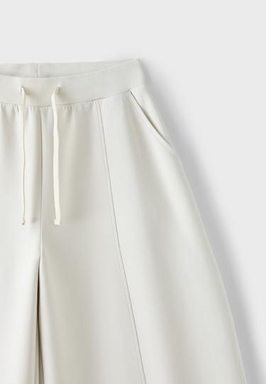 Wide-leg barrel jogger trousers — Vanilla 9