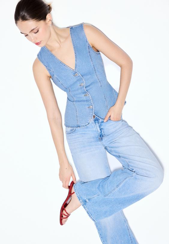 Втален Деним Топ