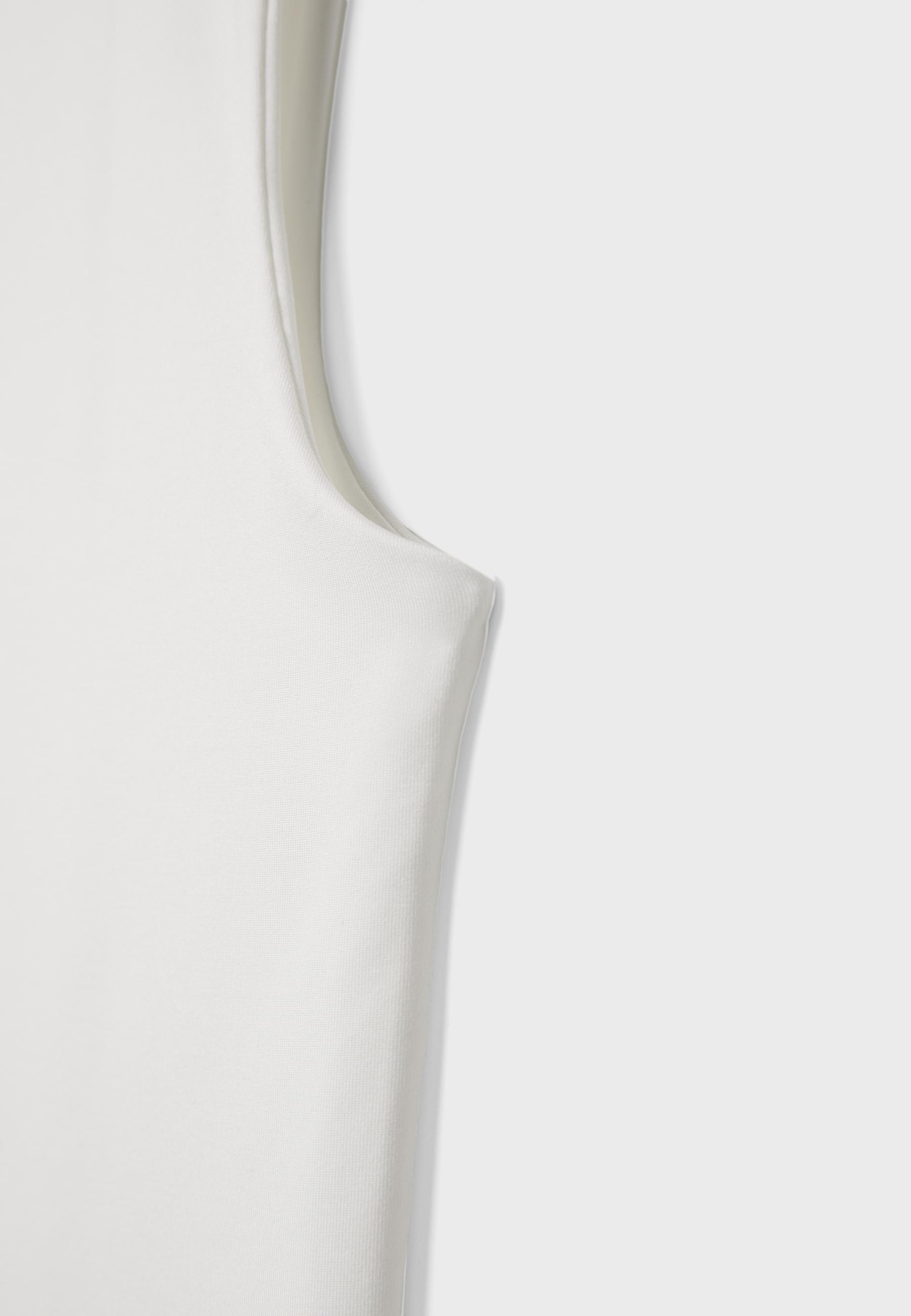 Polyamide wide-strap T-shirt — Ecru
