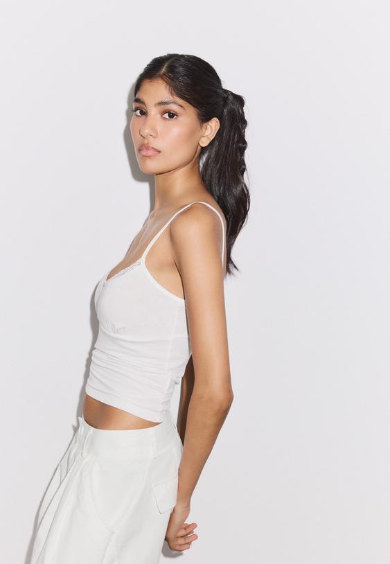 strappy lace top