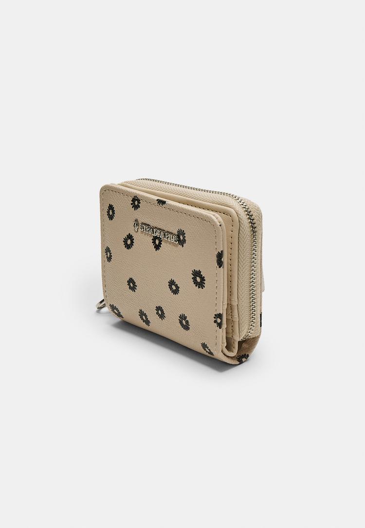 monedero rectangular flores
