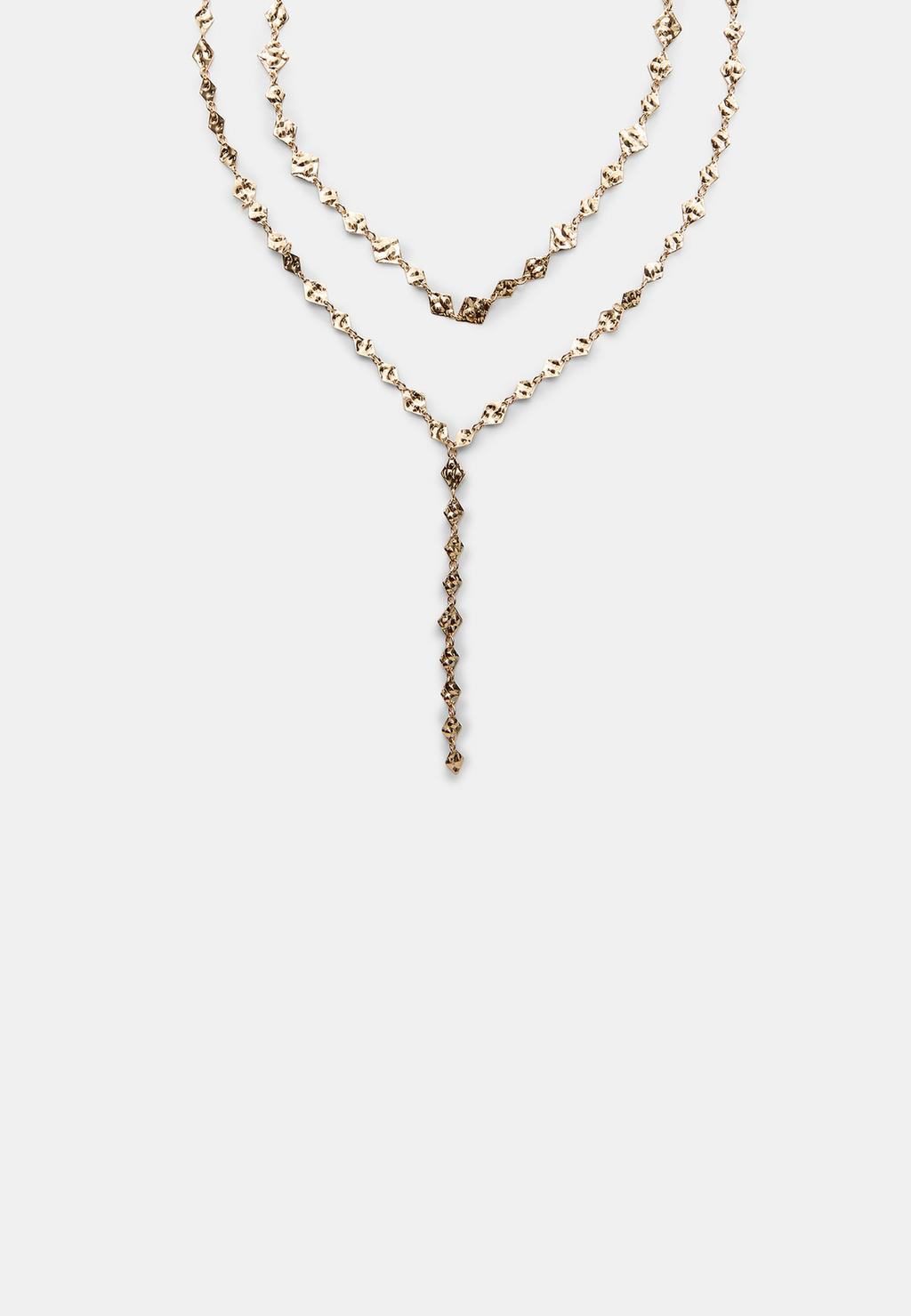 Collar lariat rombos