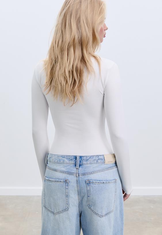 body manga larga poliamida