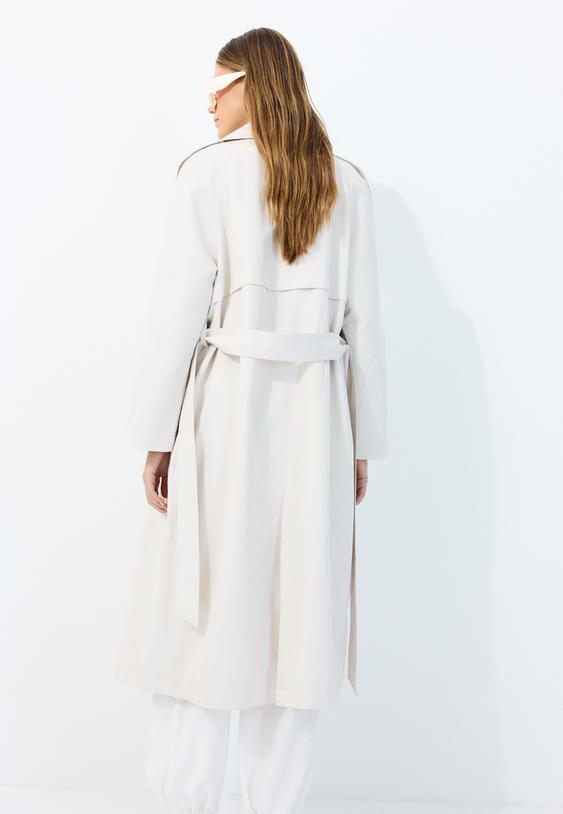 lange wijde trenchcoat