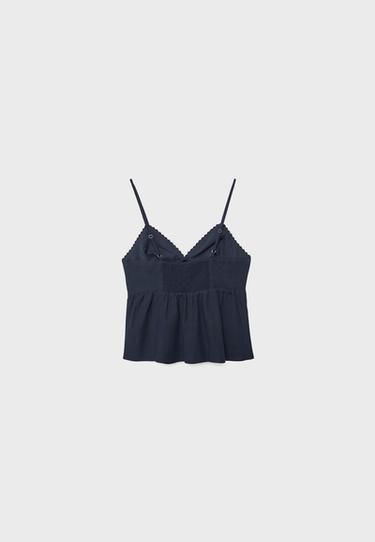 Rustic strappy top — Dark blue 8