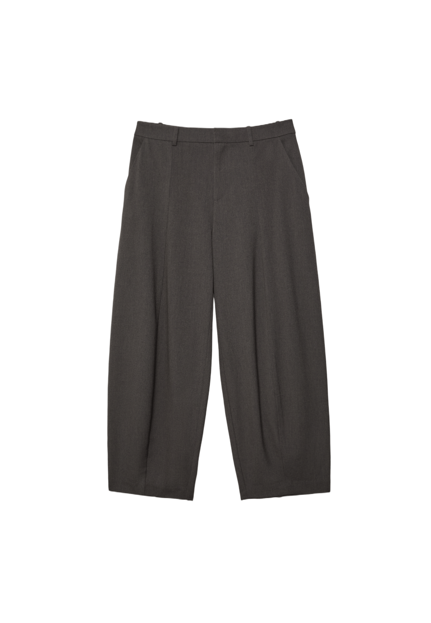 Smart baggy trousers with seam detail — Dark grey