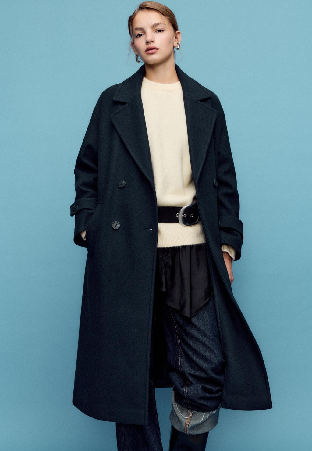 מעיל ארוך אוברסייז במגע רך