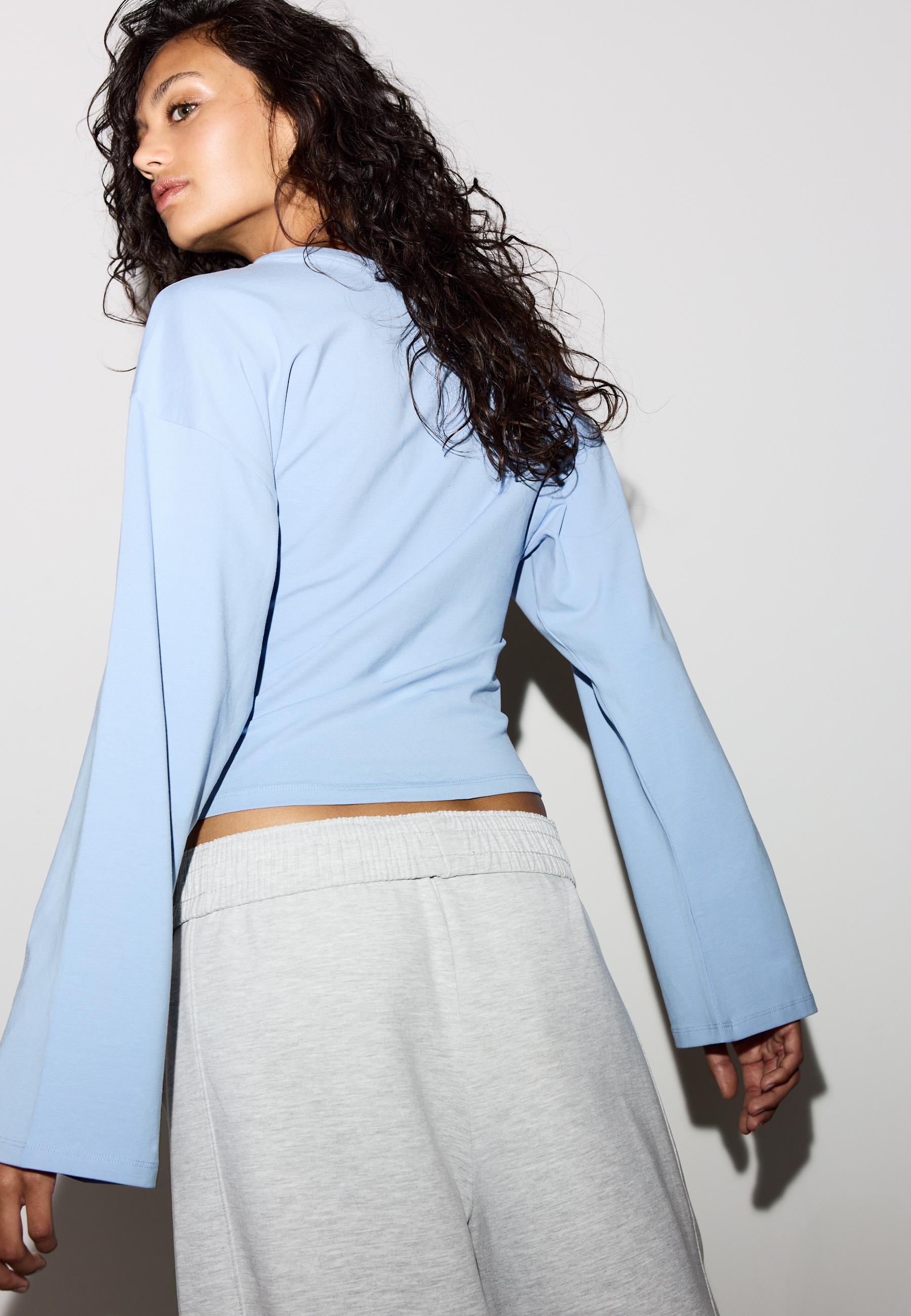 Kimono sleeve T-shirt — Sky blue