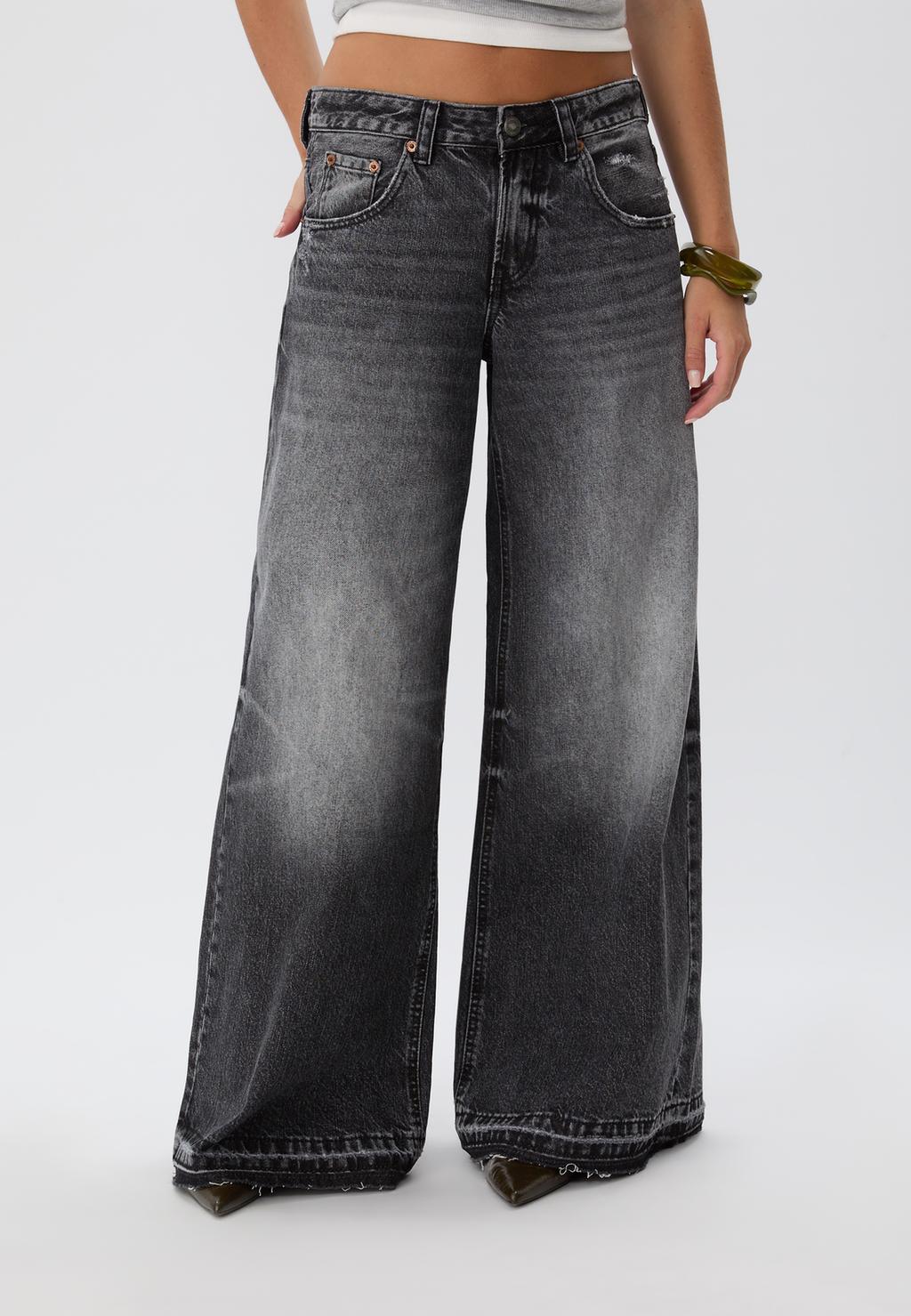D66 Jeans super wijd lage taille