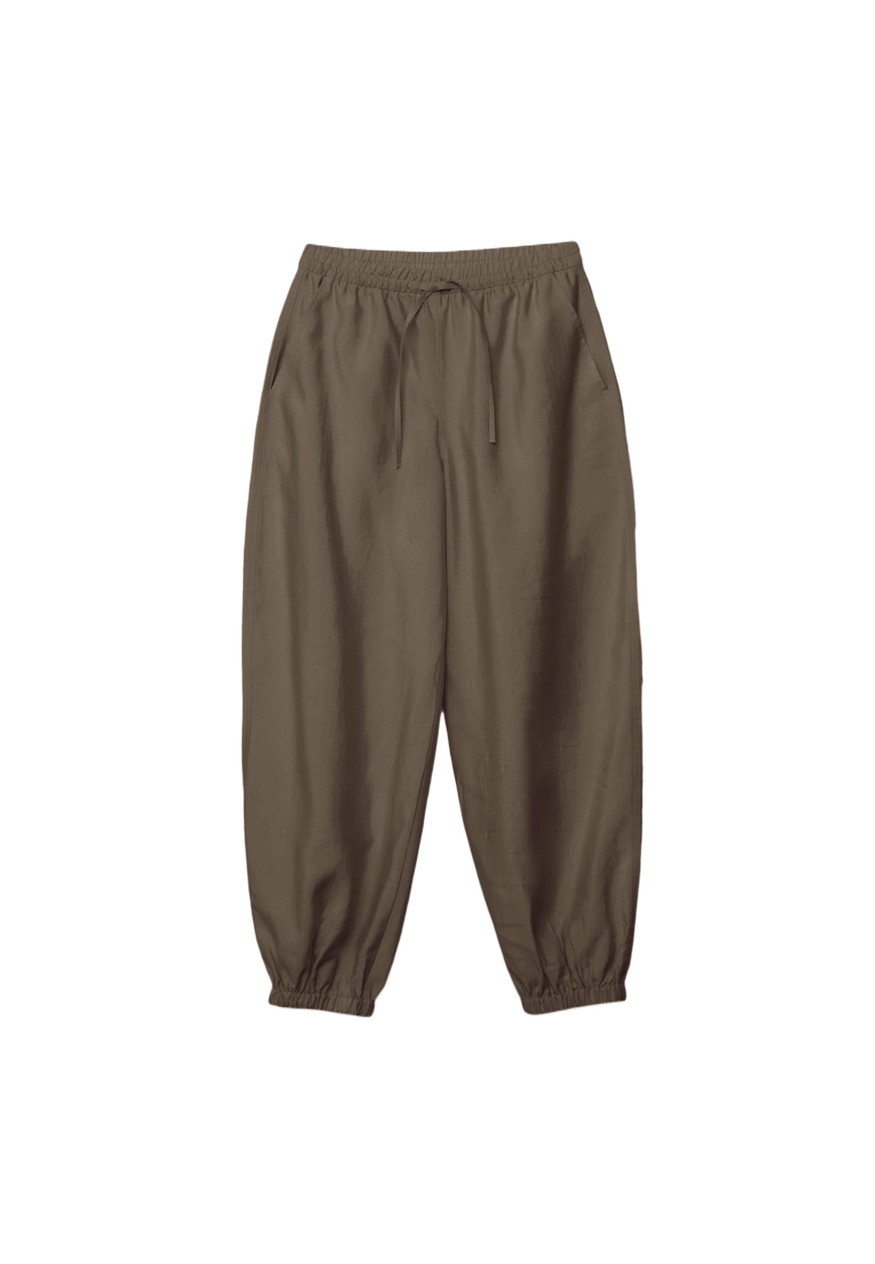 Lyocell sarouel trousers — Brown