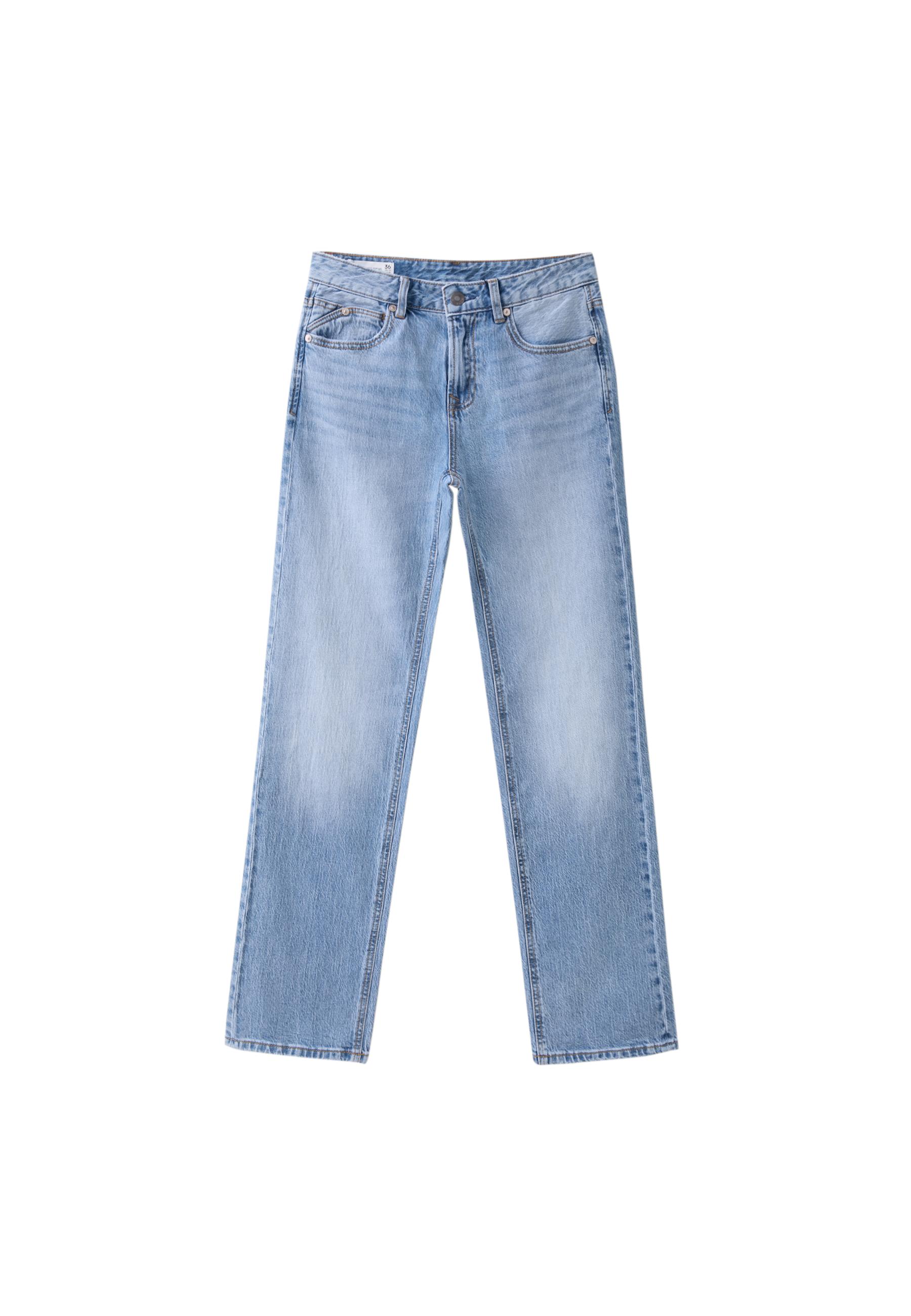 Stradivarius D98 vintage efektli straight fit jean