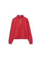 Dik yakalı fermuarlı sweatshirt - Görsel 12