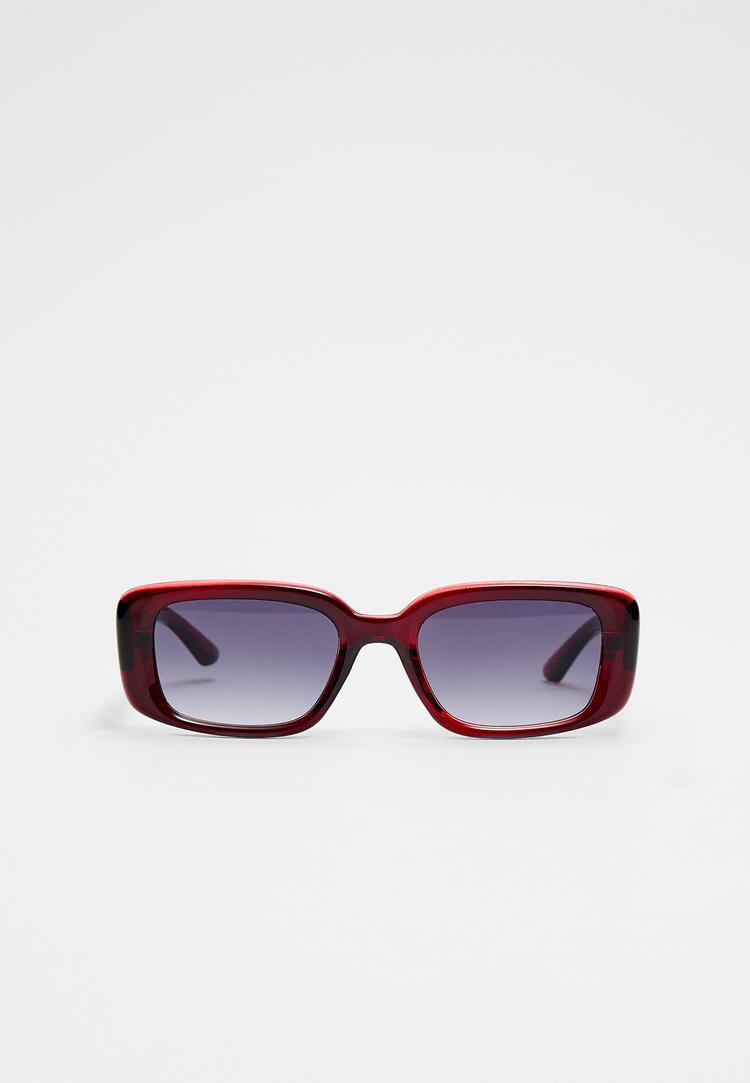 gafas de sol rectangulares carey