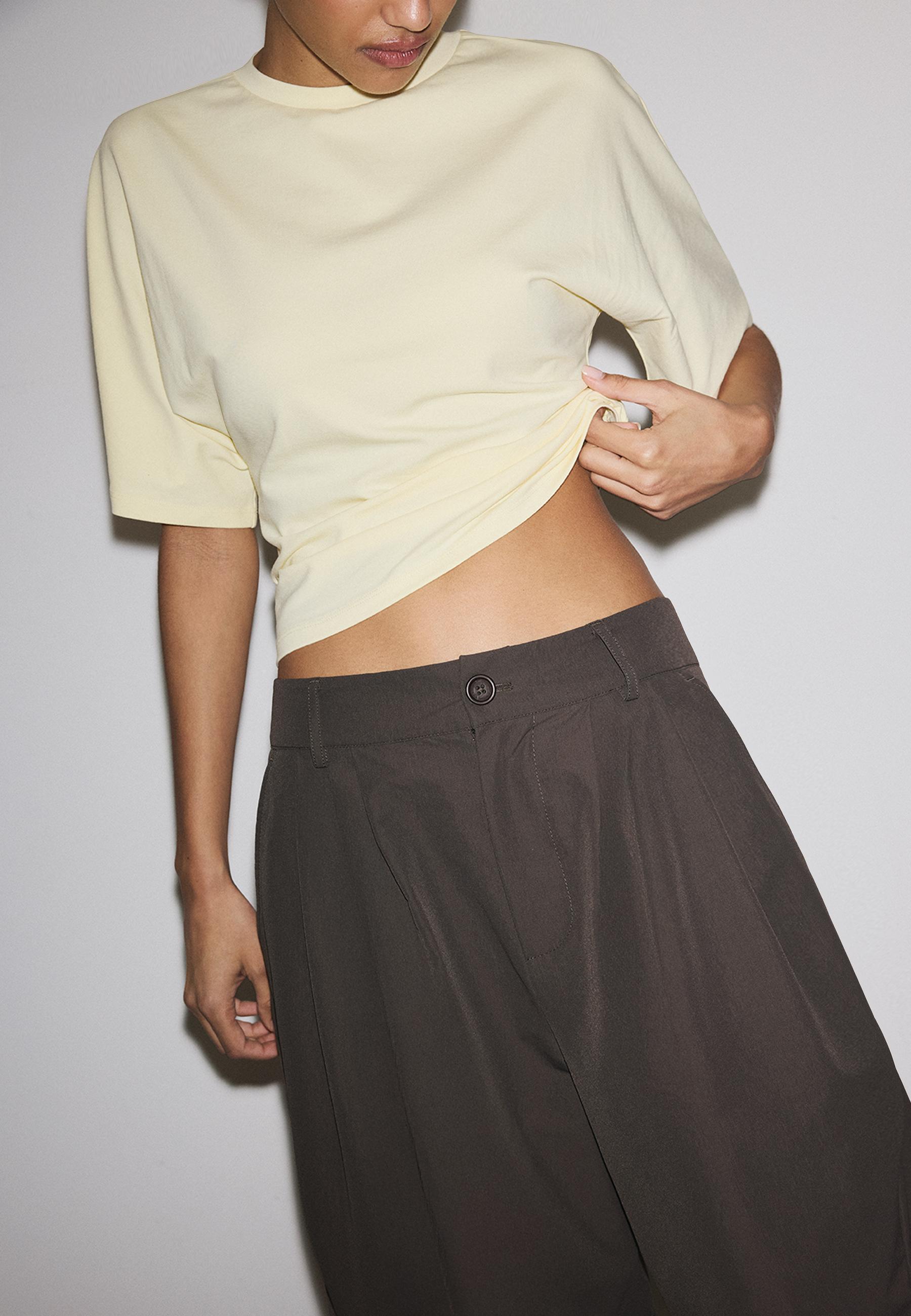 Barrel smart trousers — Brown