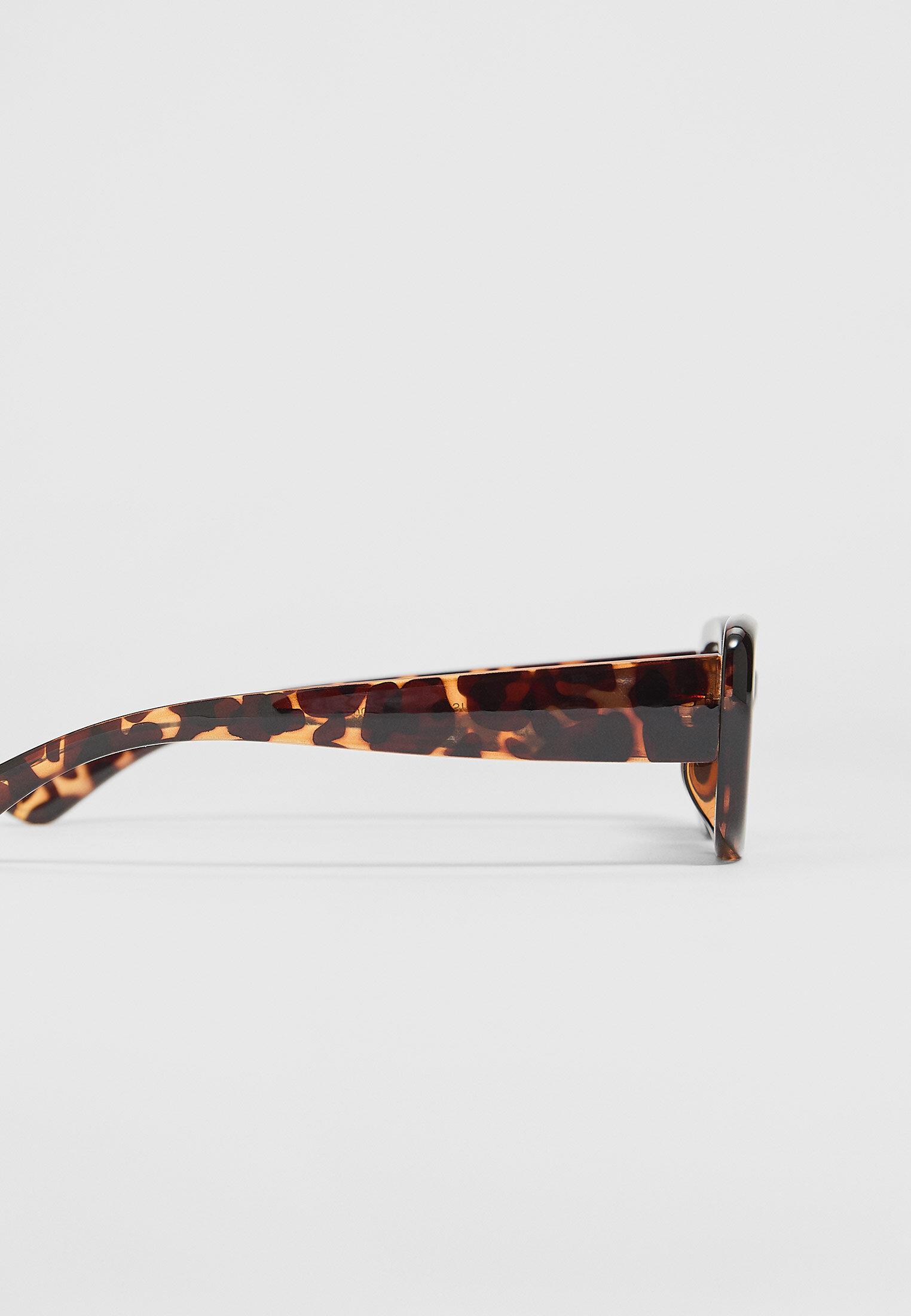 Tortoiseshell rectangular sunglasses — Brown