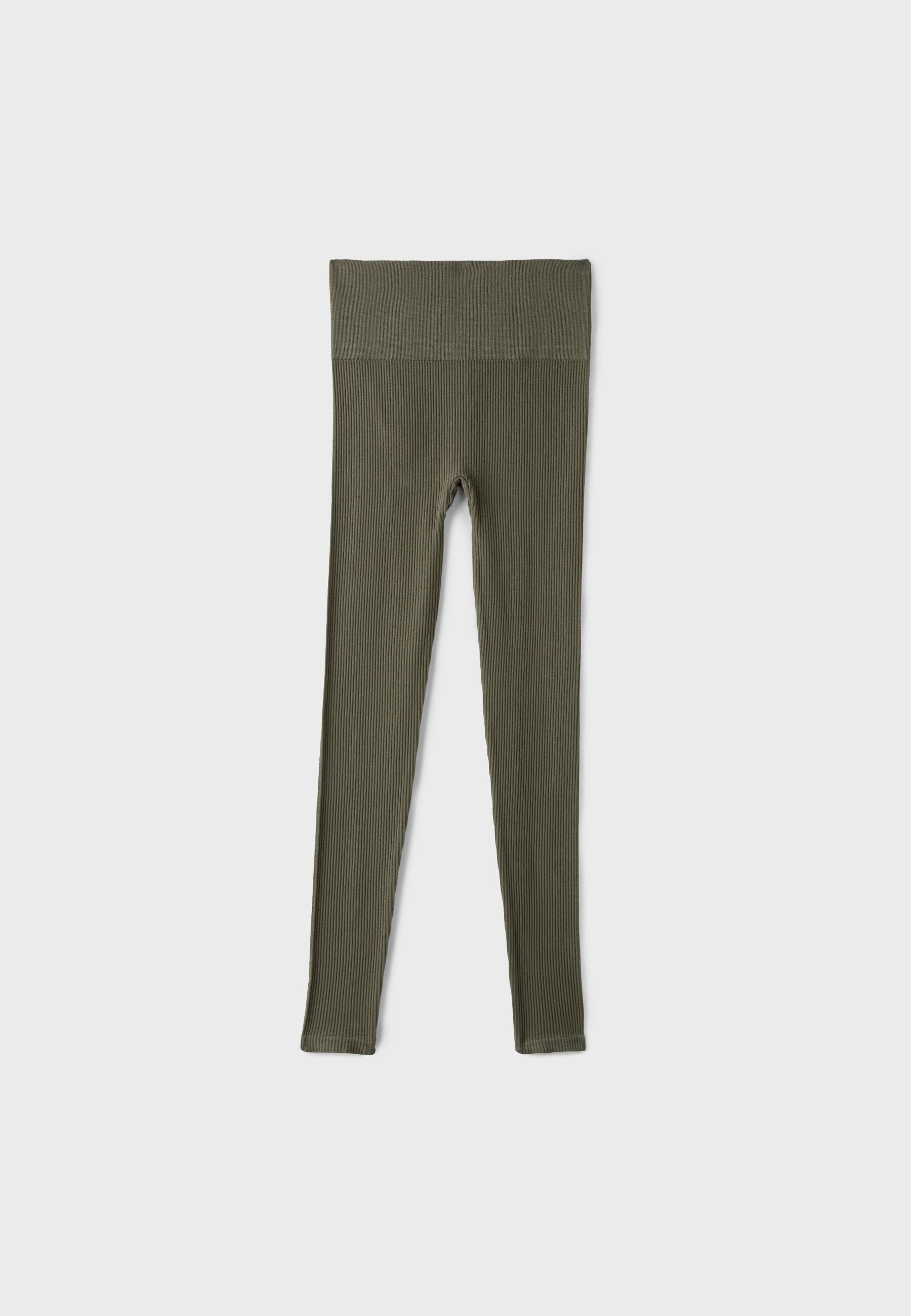 High-waist seamless leggings — Khaki