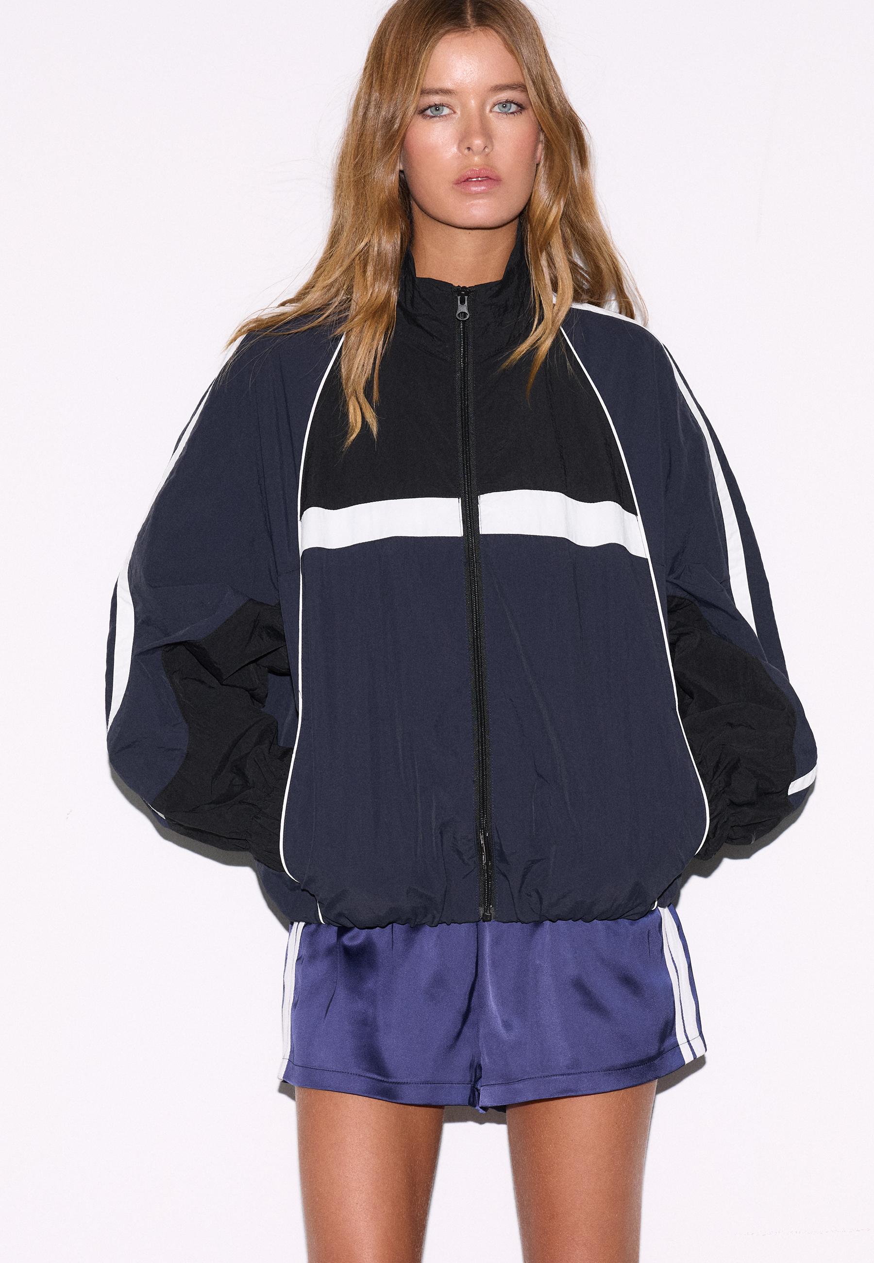 Technical windbreaker jacket — Navy blue