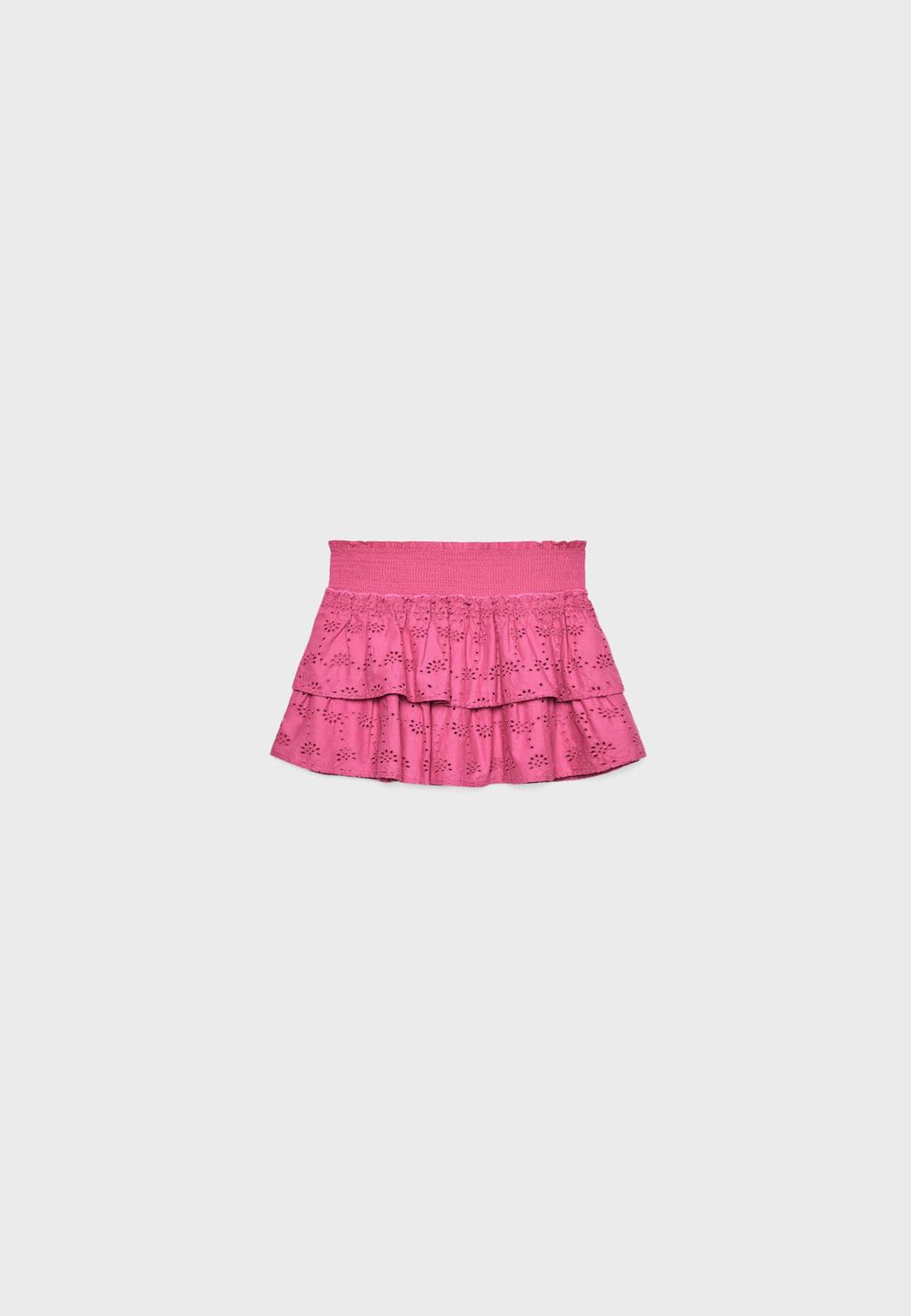Gonna pantalone fluida con ricami