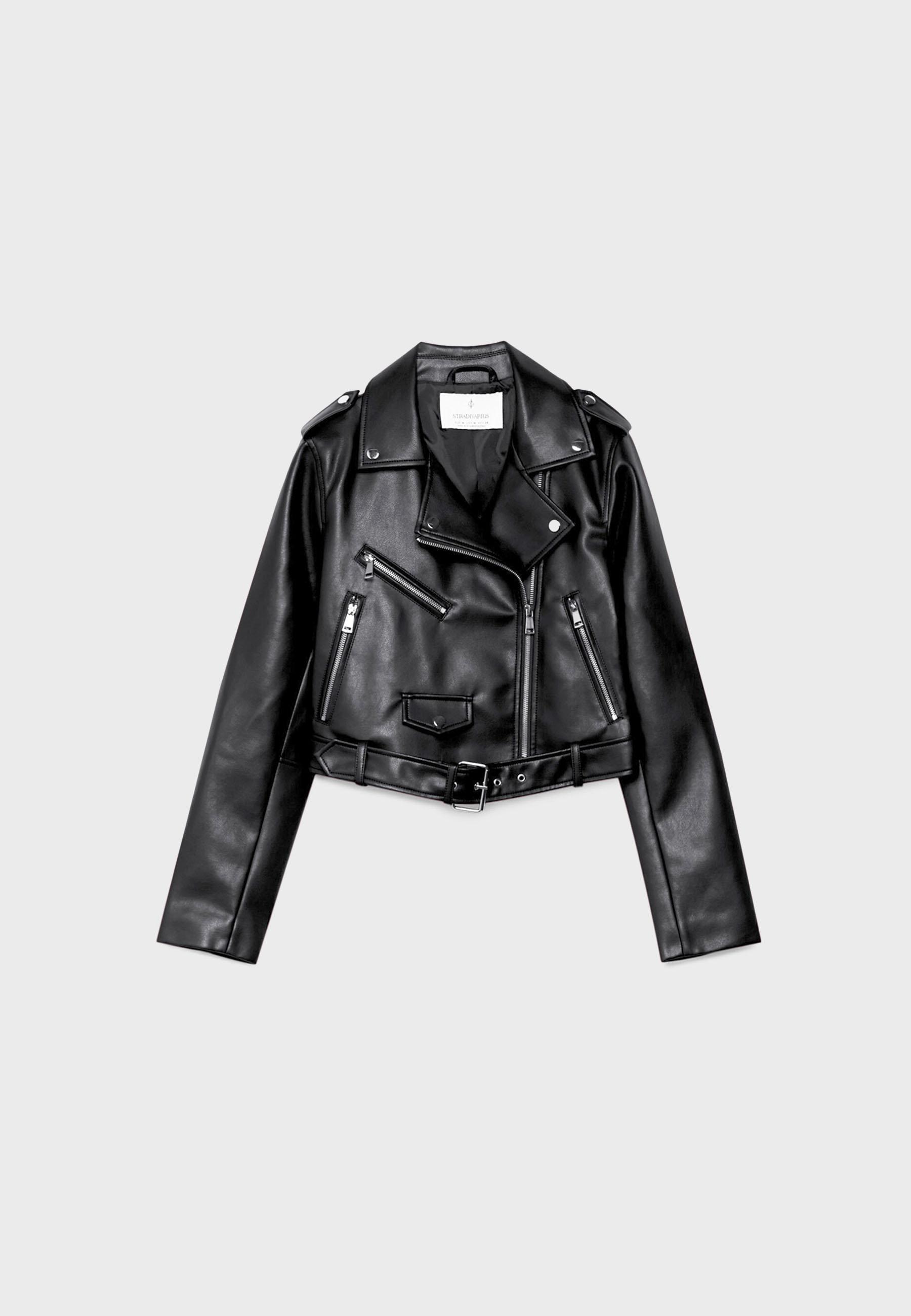 Oversize faux leather jacket - Women's fashion