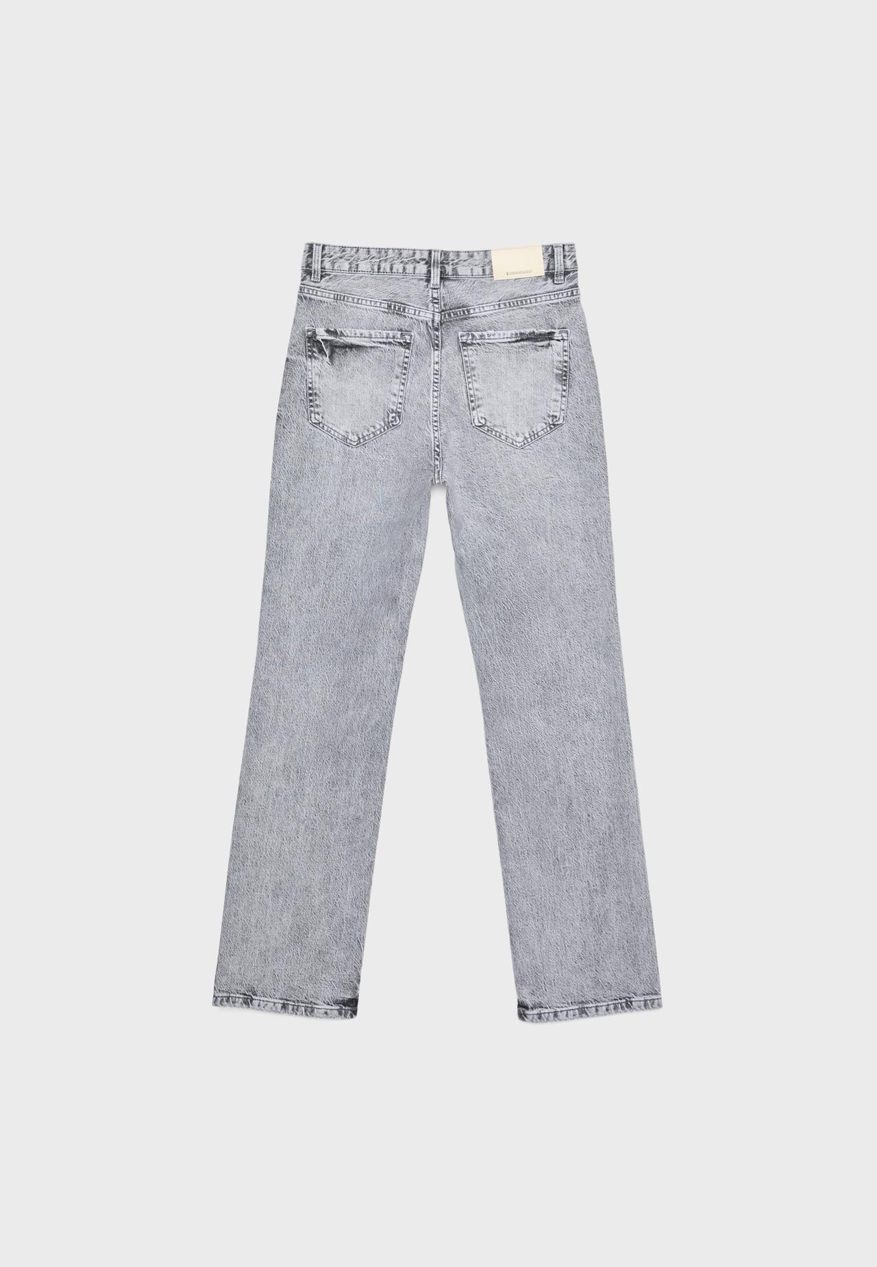 D98 straight-leg vintage effect jeans — DARK GREY DENIM WASH
