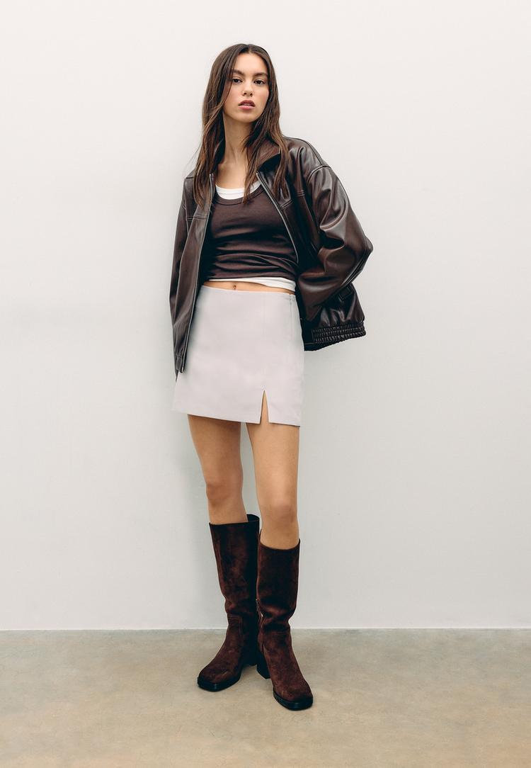 Stradivarius Φούστα-Σορτς Με Άνοιγμα Στο Πλάι Του Πάγου L