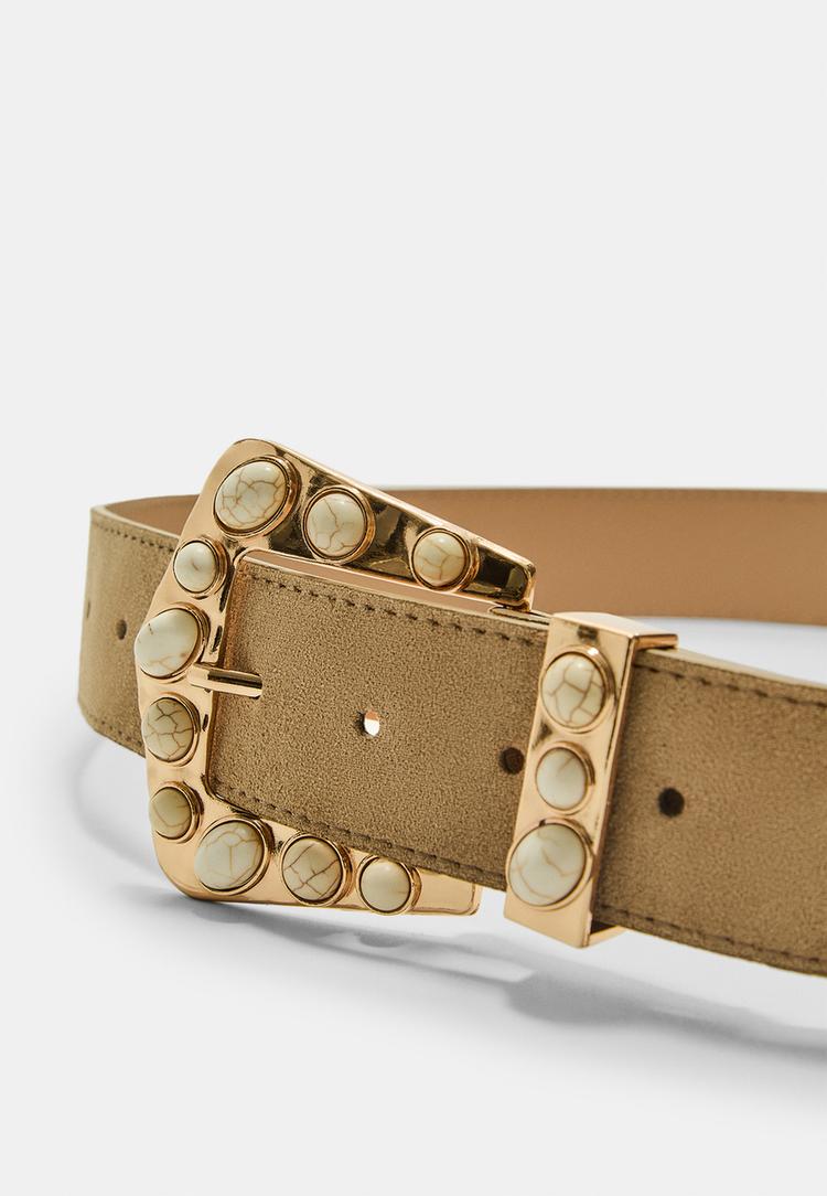 cinturon hebilla piedras