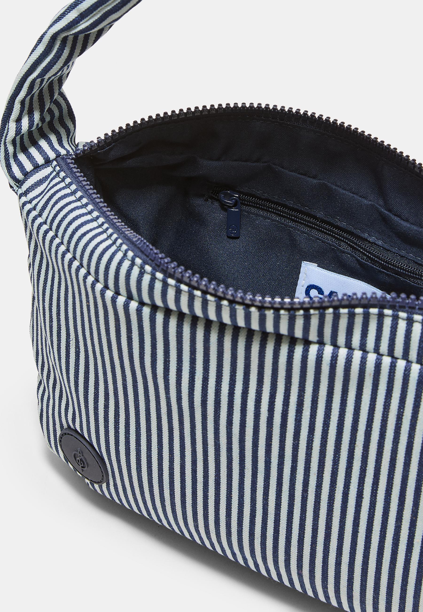 Fabric shoulder bag — Blue