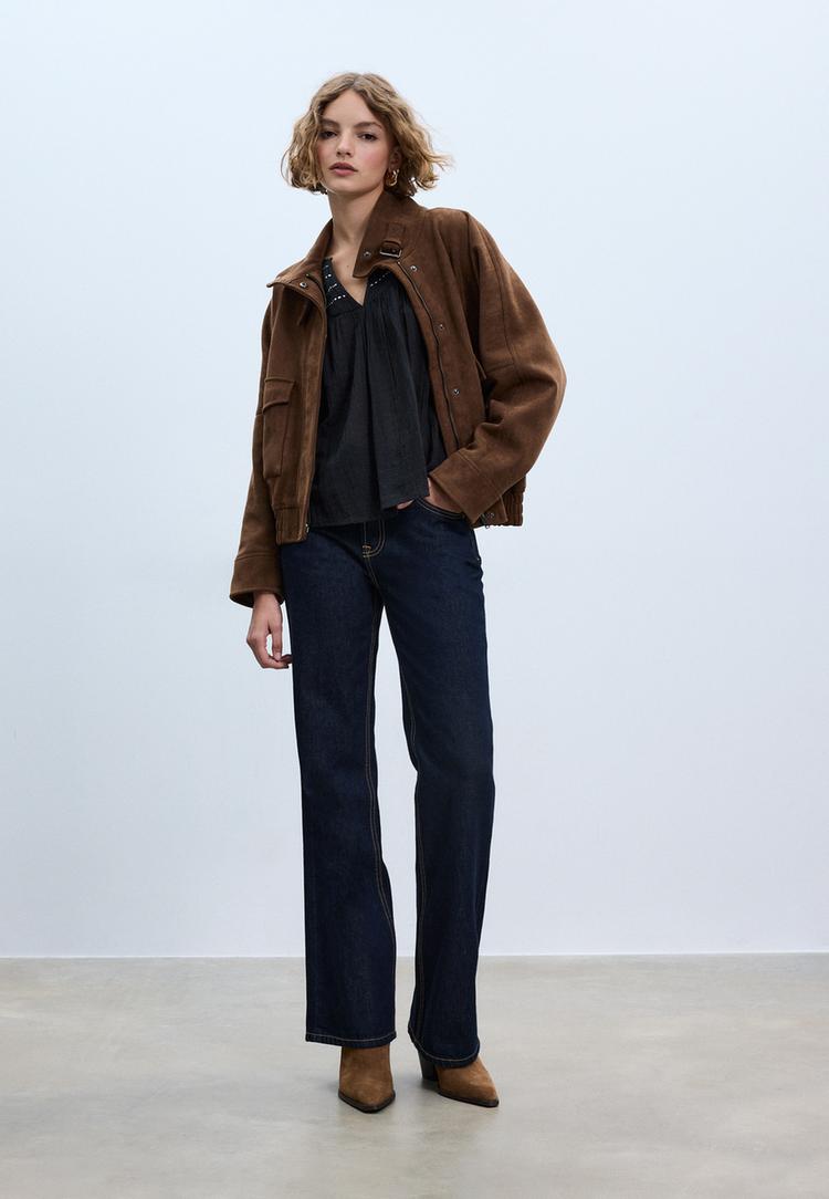 nakıslı dokumlu bluz