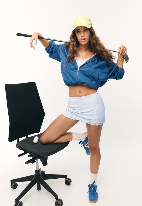 Dantel detaylı şort etek - Görsel 2