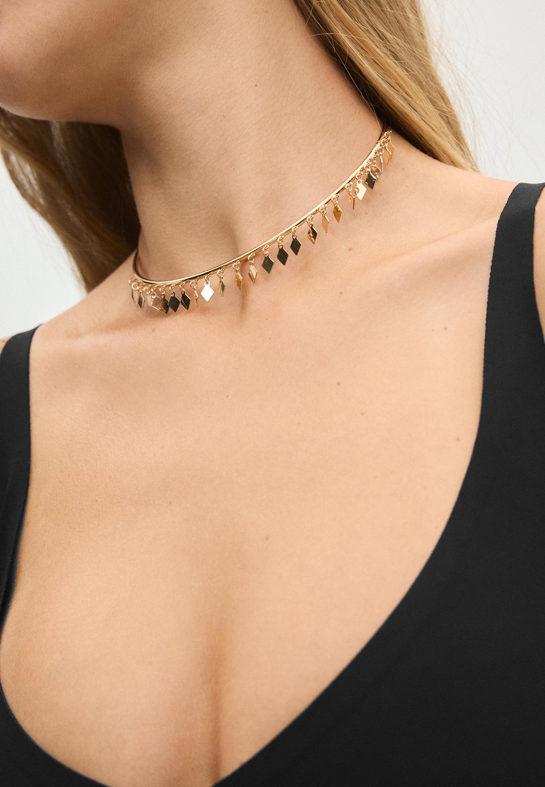 Mini charm choker necklace — Gold