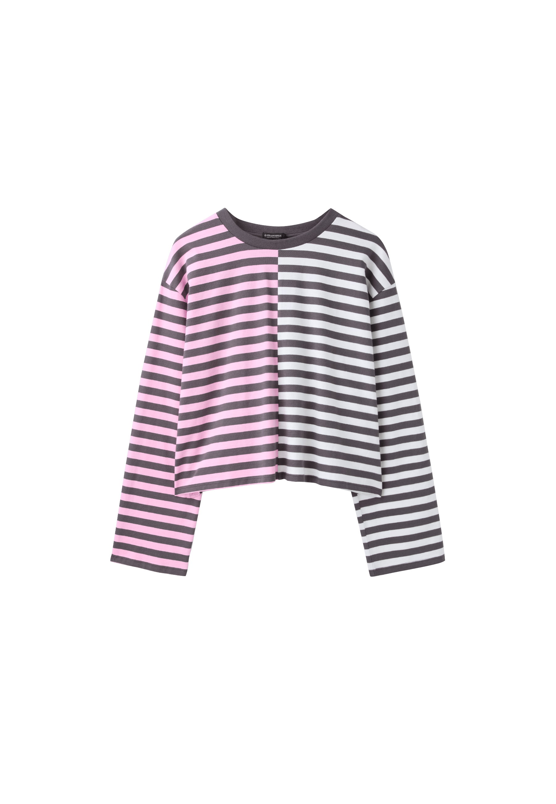 Multistriped long-sleeve T-shirt — Grey