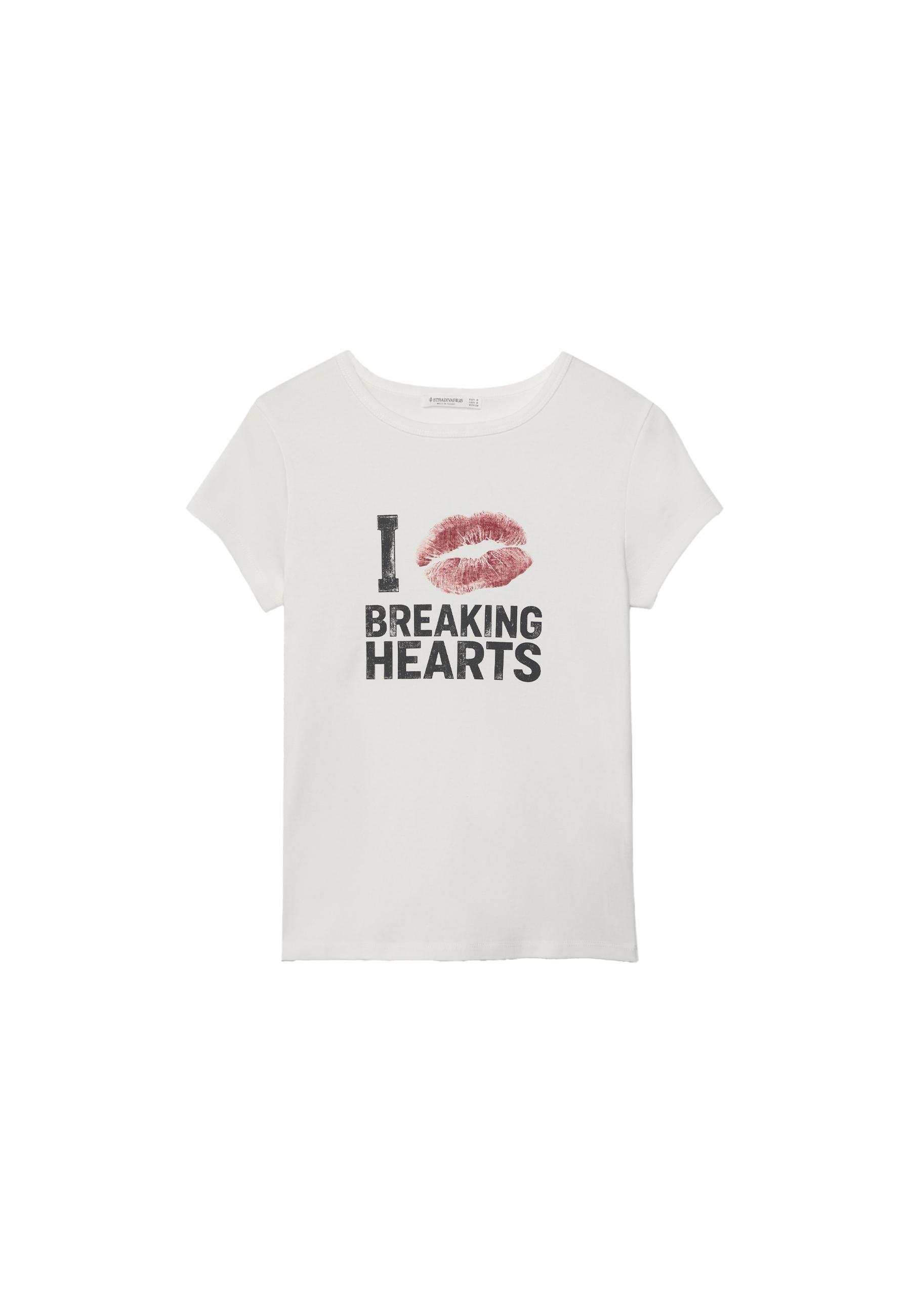 Positional short sleeve T-shirt — White