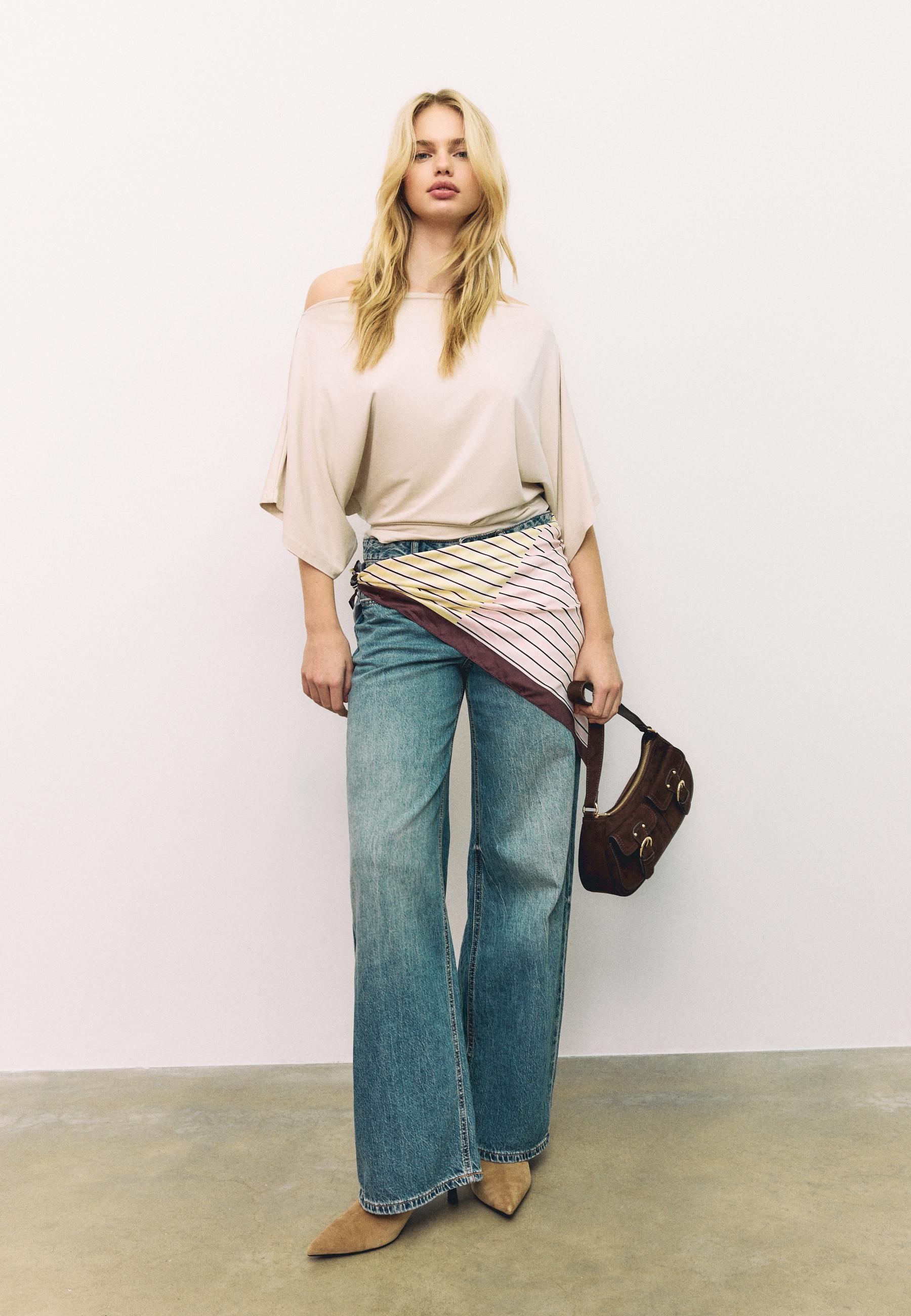 Basic yarasa kollu t-shirt - Görsel 3