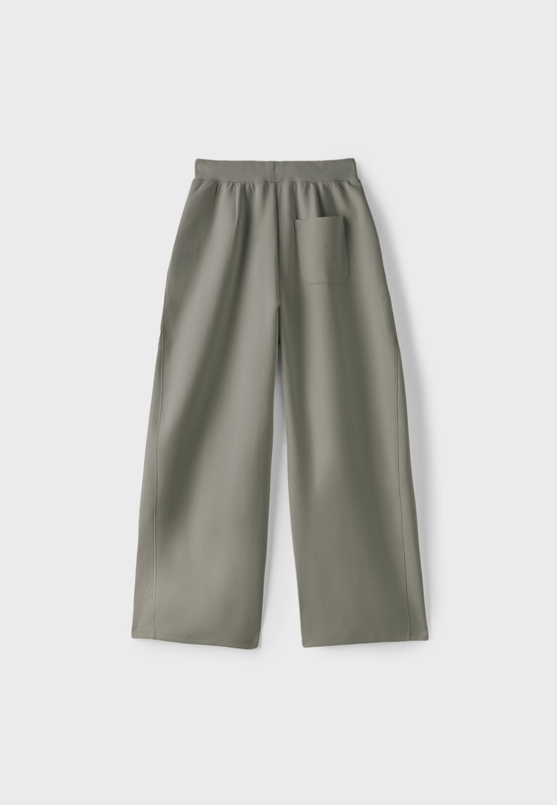 Wide-leg barrel jogger trousers — Brown