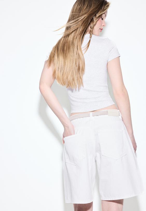 bermuda denim cinturon