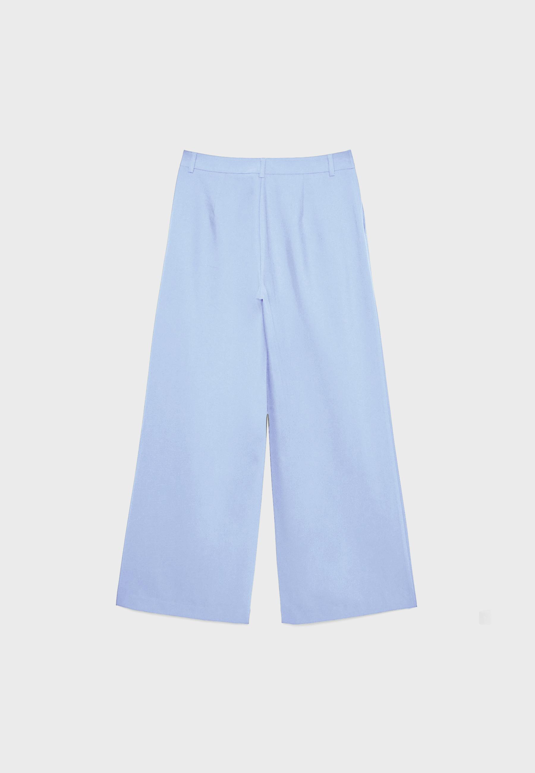 Çizgili çapraz belli günlük pantolon - Görsel 8