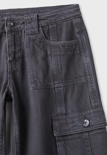 Low-rise cargo trousers — Dark grey 10