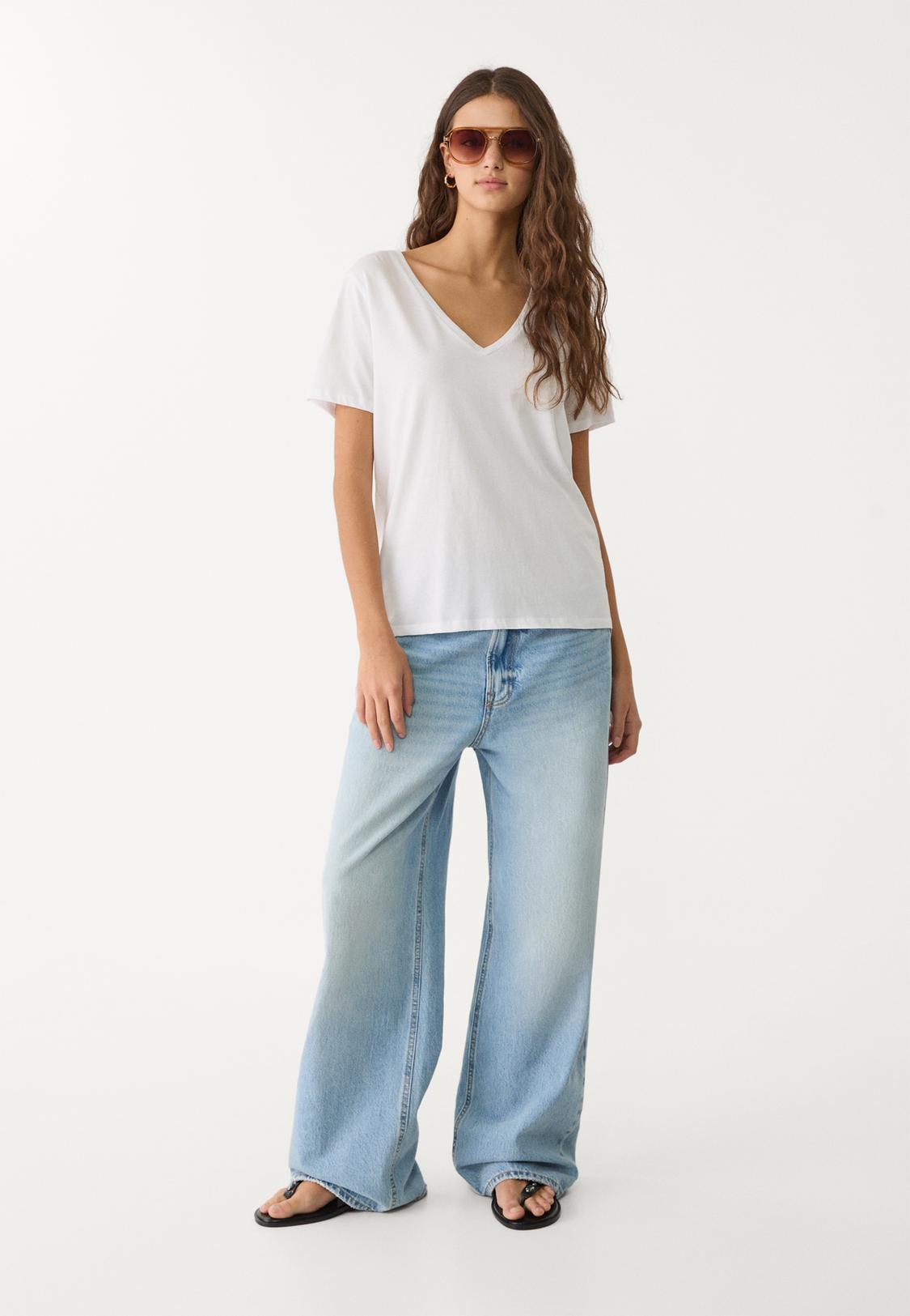 Sissy Boy T Shirt Met V Hals Dames Sissy Boy T Shirt Dames Wit