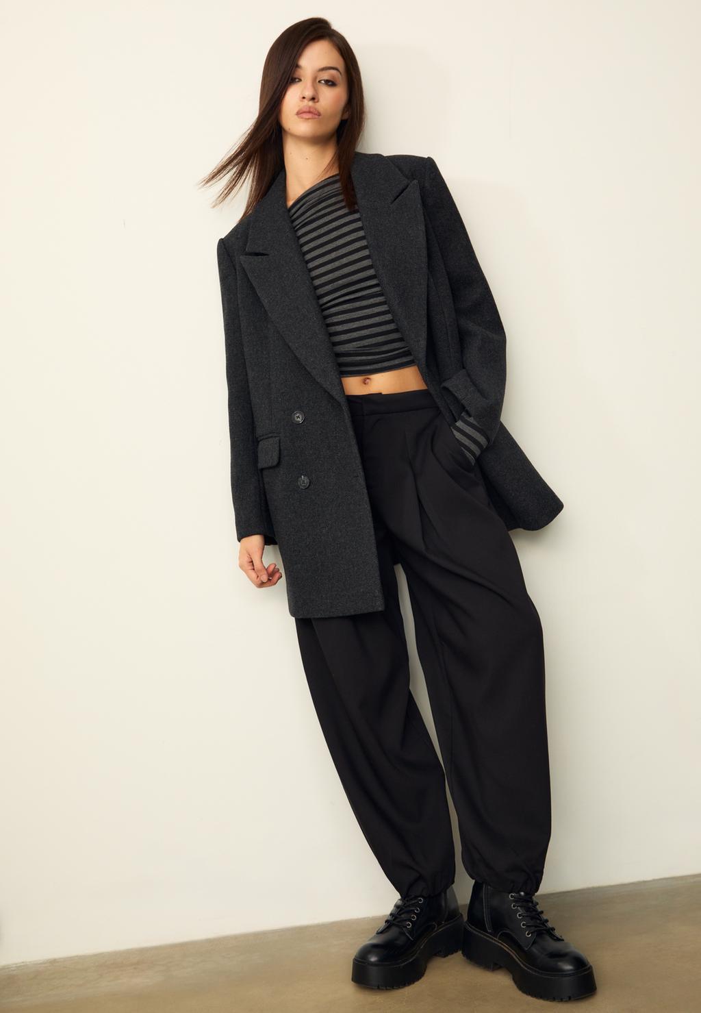 Pantalón de vestir pinzas balloon