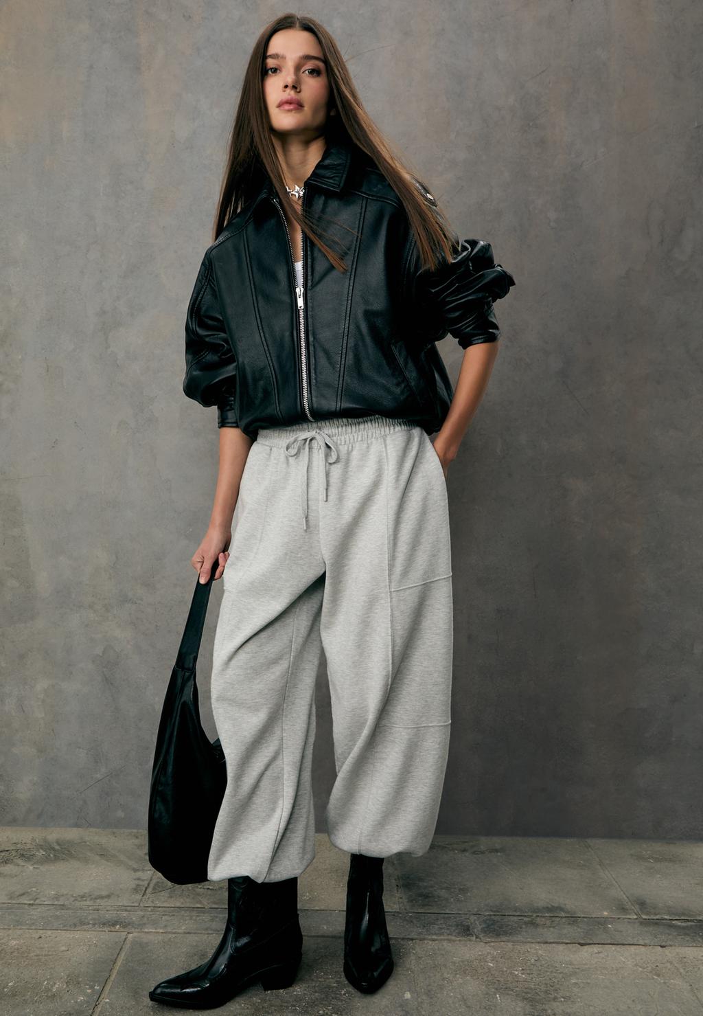 Pantalón jogger balloon felpa
