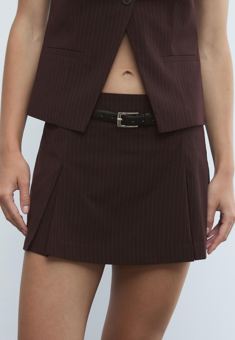 falda pantalon mini vestir rayas
