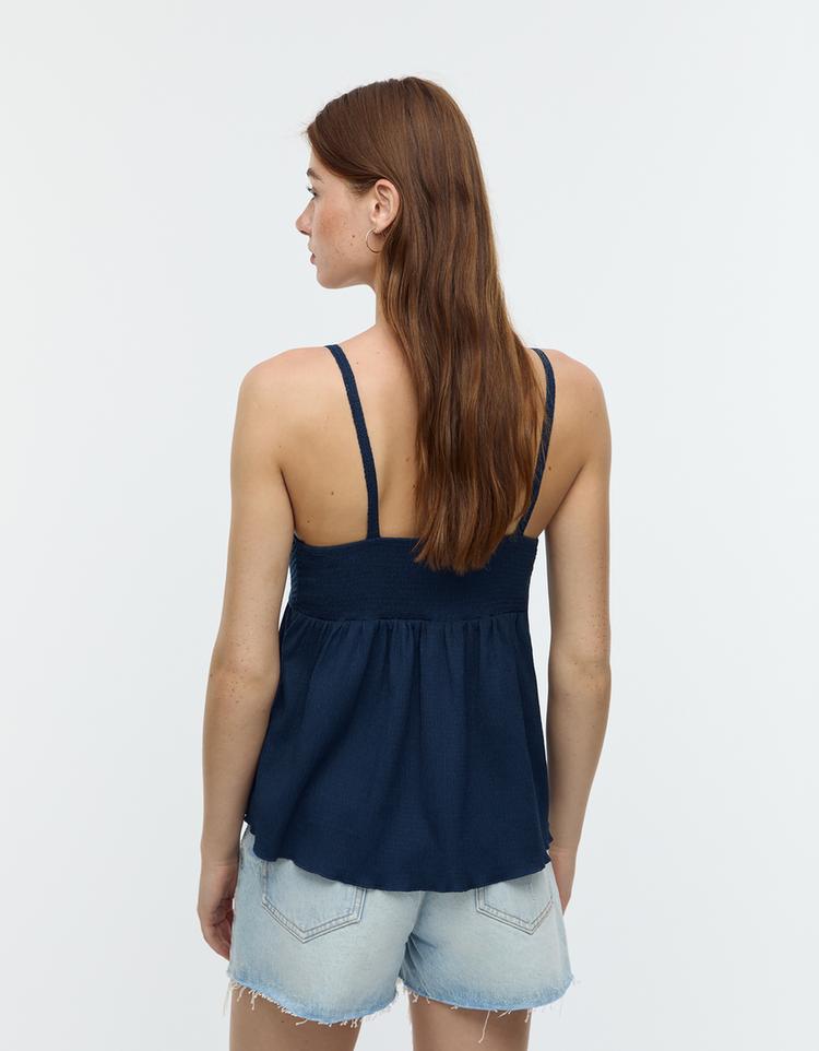 ruffled crochet top