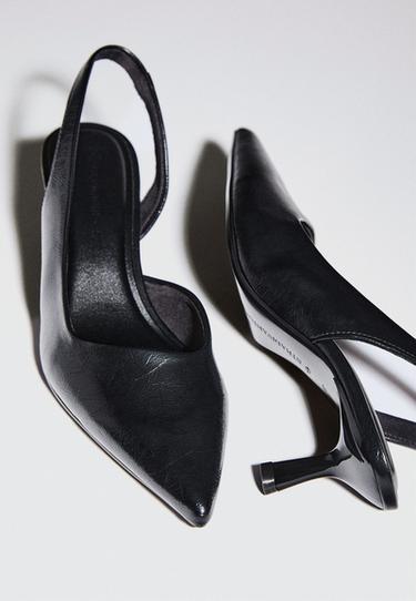 Basic kitten heel shoes — BLACK  1