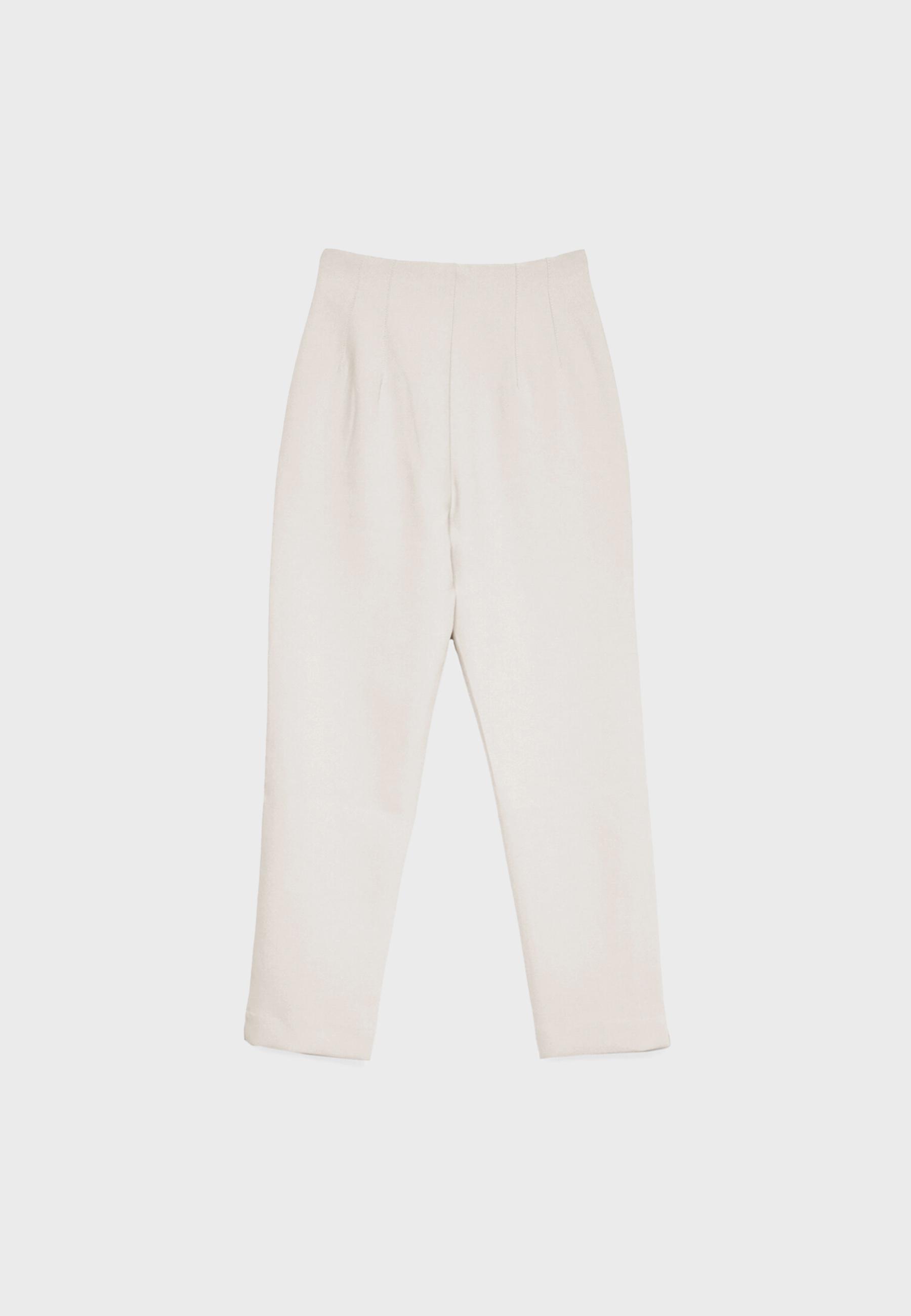 Smart darted trousers — Ecru