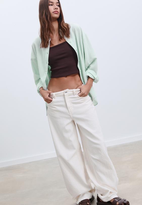 keten etkili dokumlu gomlek