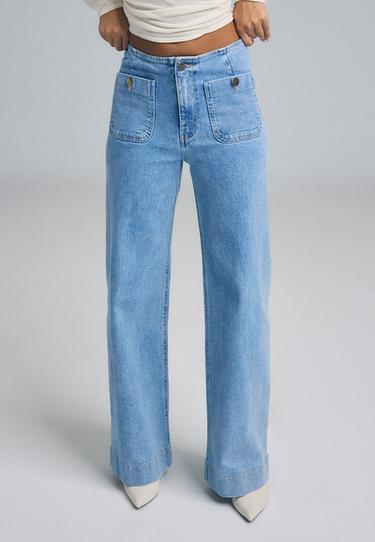 D77 Minimalist jeans with pockets — MEDIUM LIGHT BLUE DENIM 3