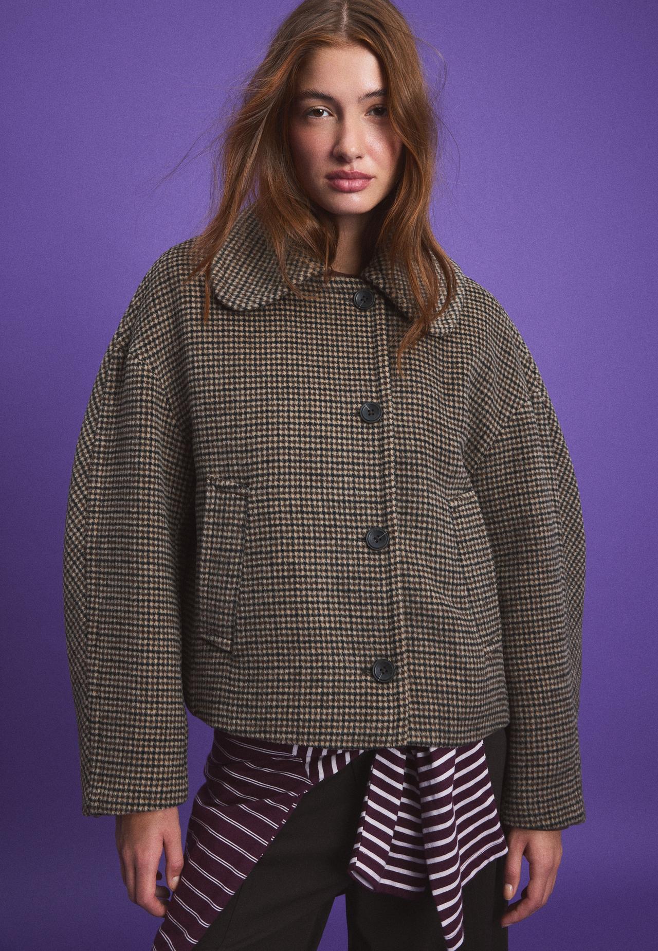 Wool-blend jacket — Beige
