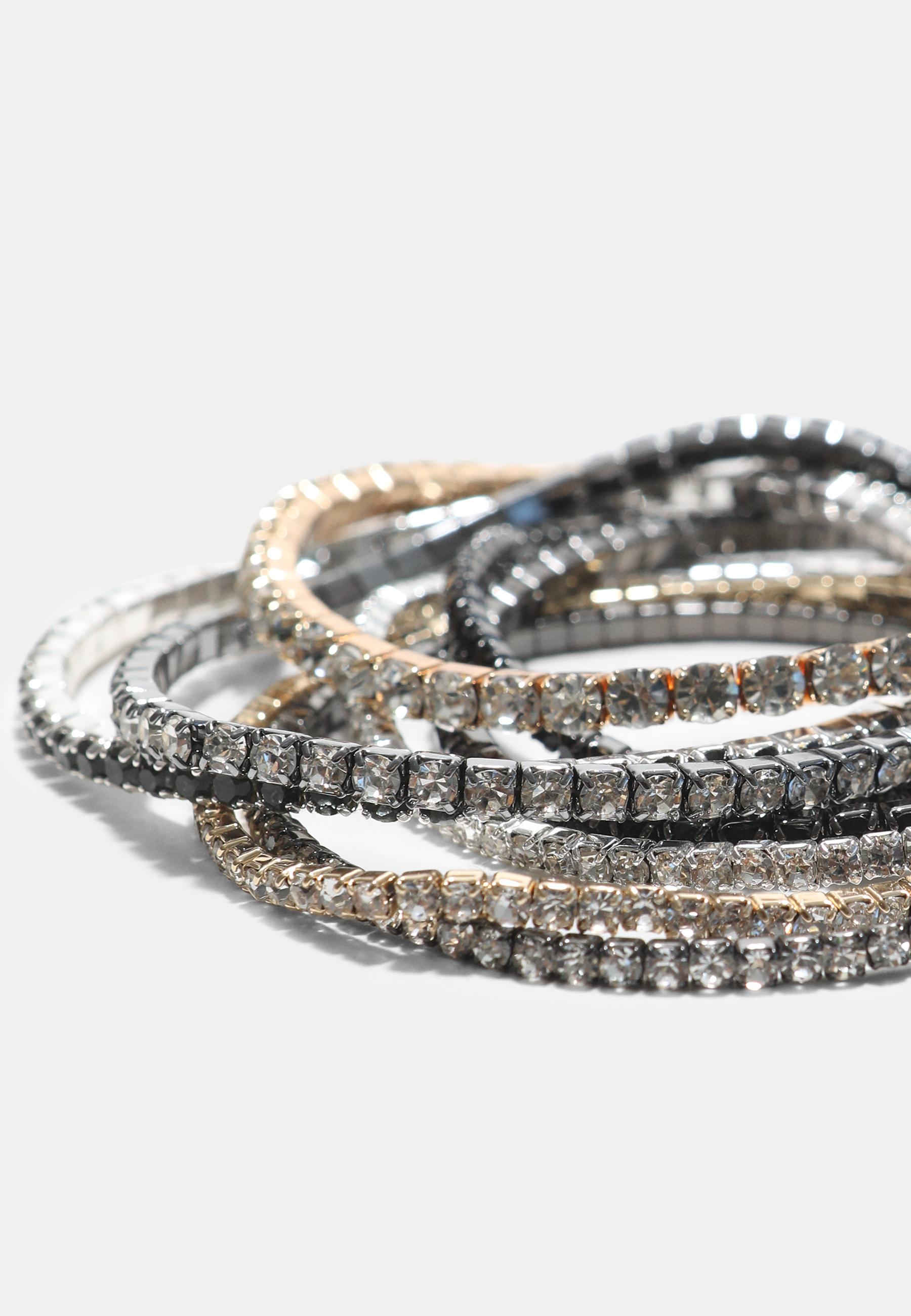 Set of 8 bracelets — Grey